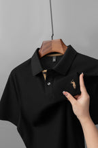 Men's Premium 220GSM Hexagonal Pearl Mercerized Cotton Polo Shirt Embroidered Summer Collection | 8561