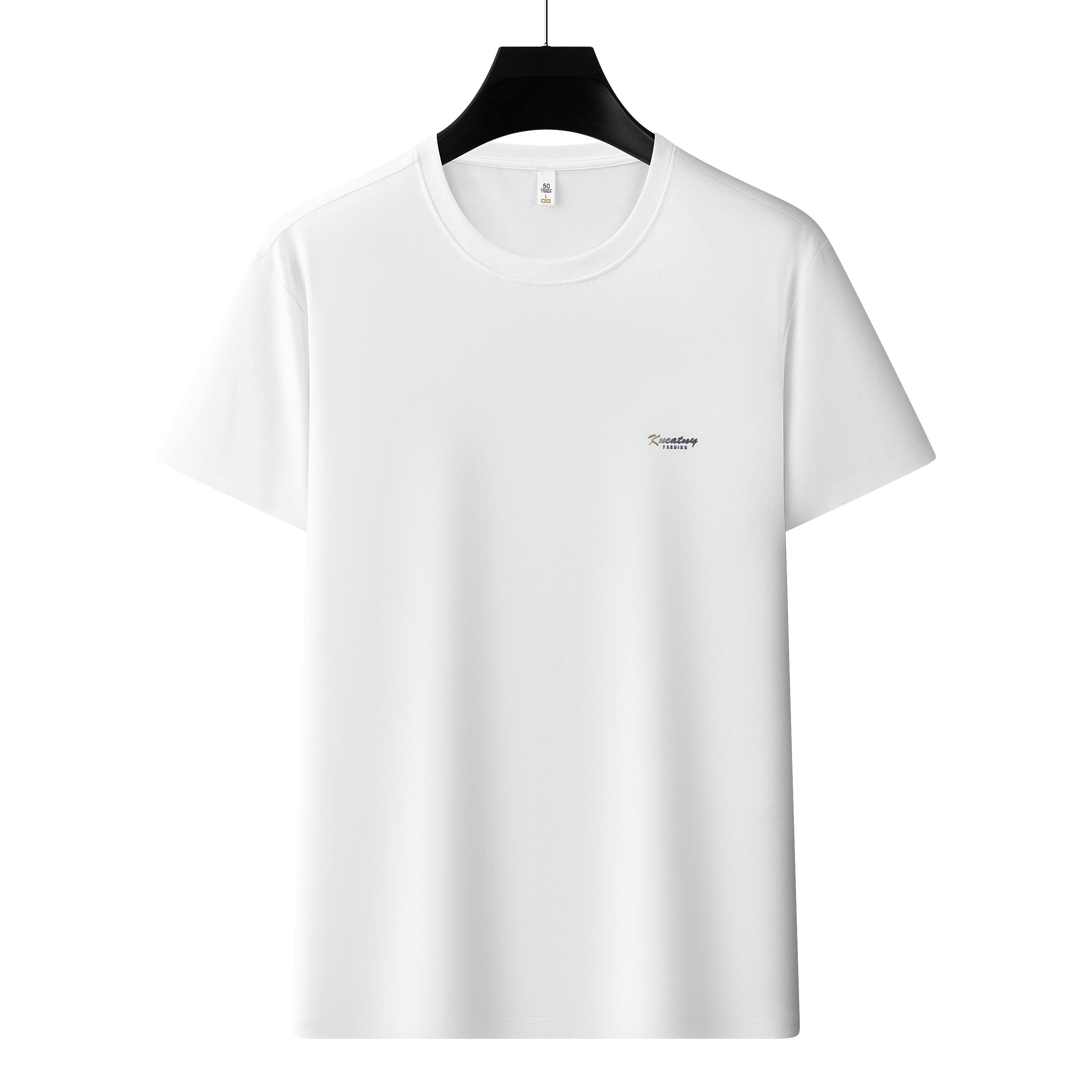 Men's Antibacterial Cooling Cotton T-Shirt - Summer Slim-Fit Round Neck Ice Silk Top | 6550