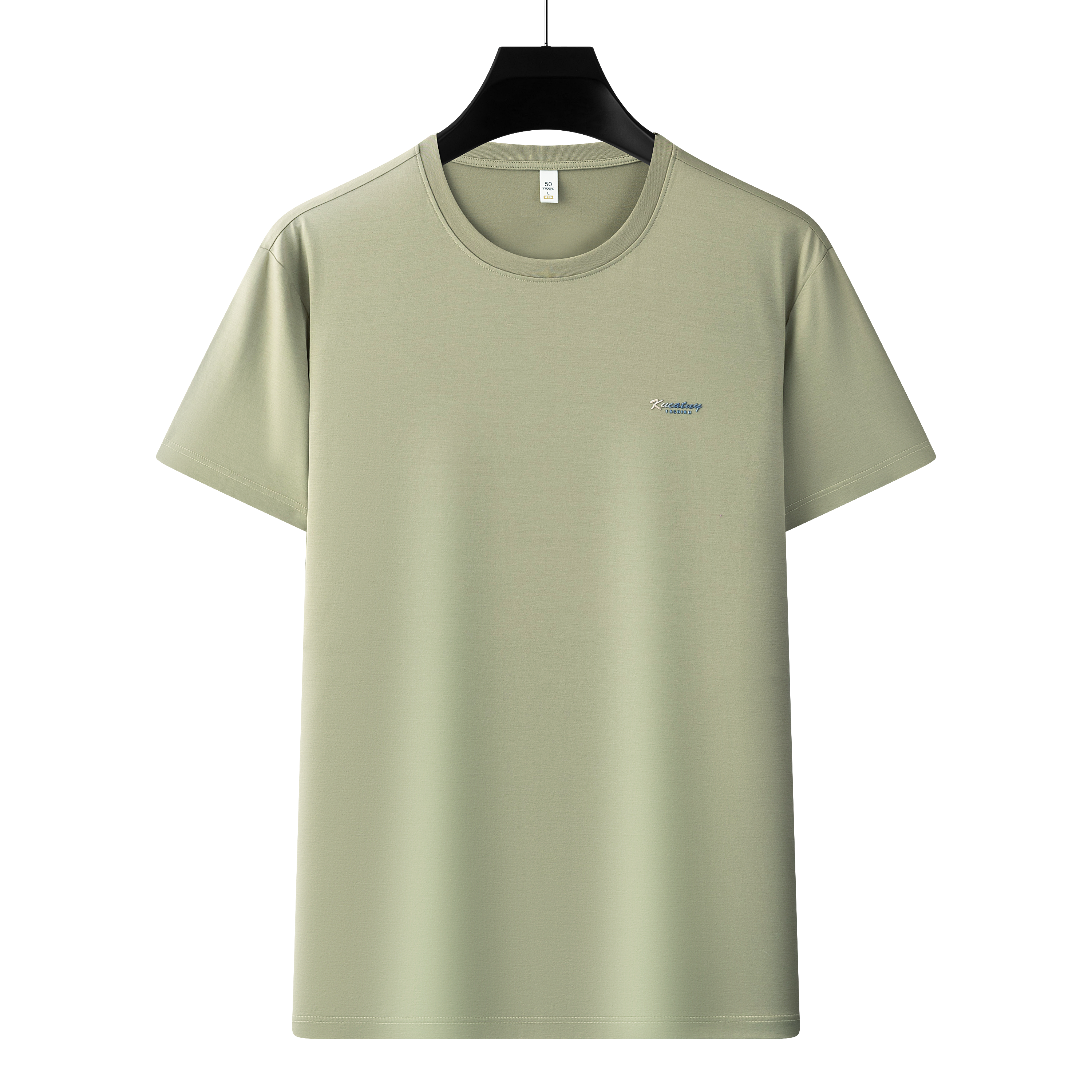 Men's Antibacterial Cooling Cotton T-Shirt - Summer Slim-Fit Round Neck Ice Silk Top | 6550