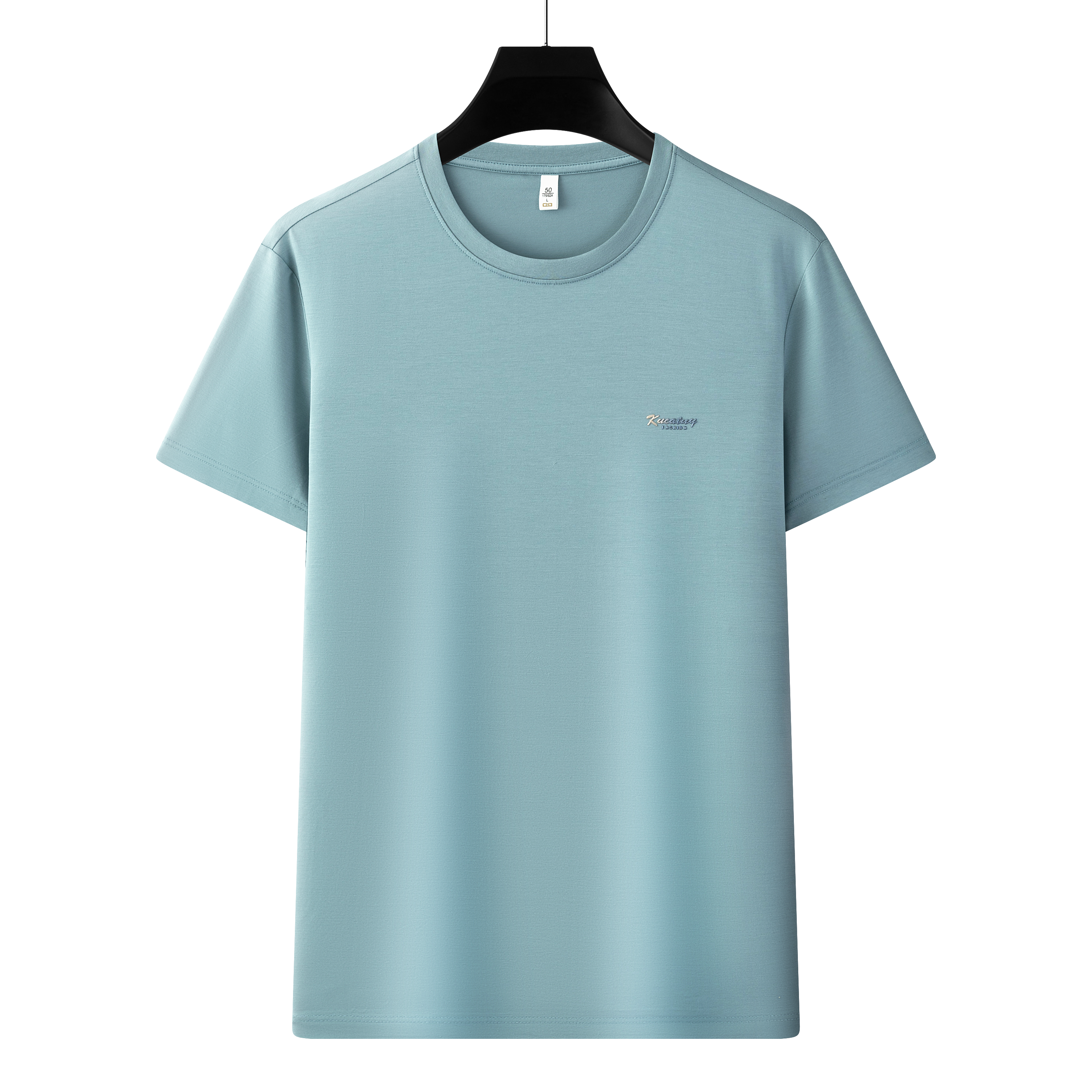 Men's Antibacterial Cooling Cotton T-Shirt - Summer Slim-Fit Round Neck Ice Silk Top | 6550