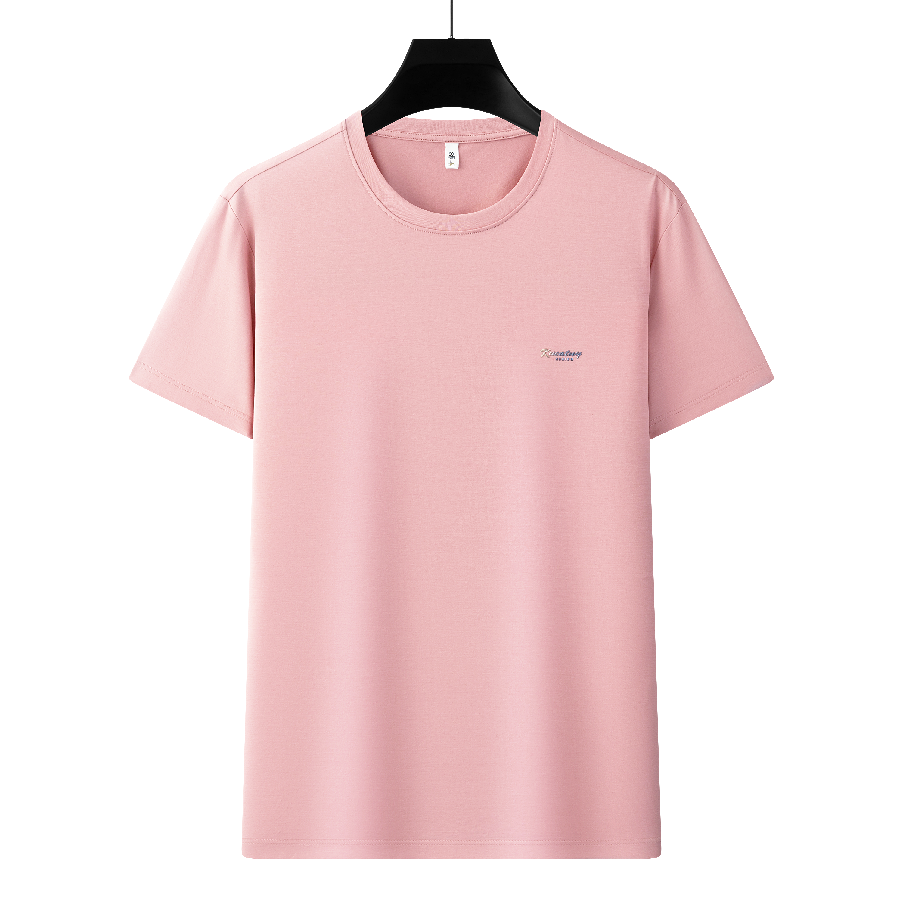 Men's Antibacterial Cooling Cotton T-Shirt - Summer Slim-Fit Round Neck Ice Silk Top | 6550