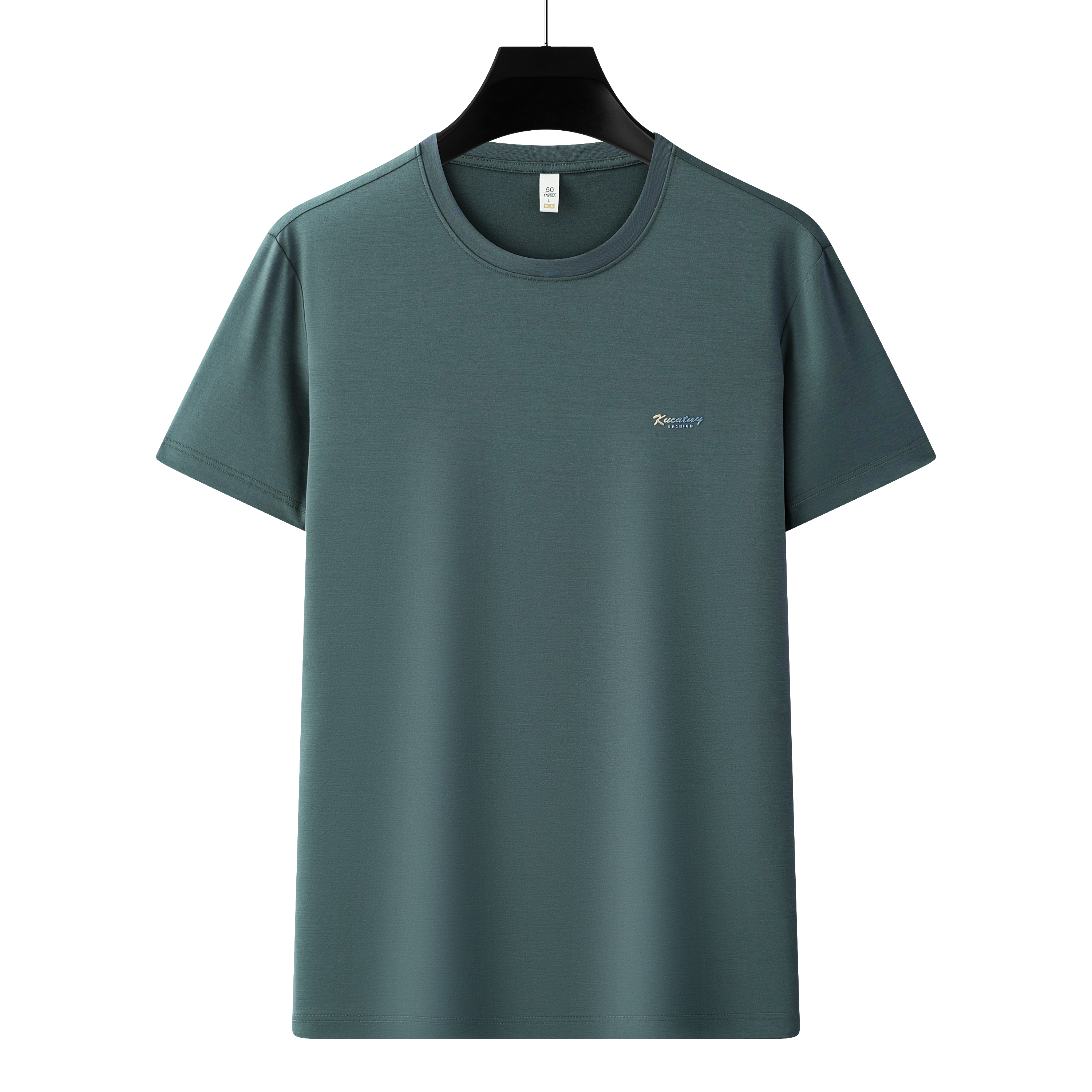 Men's Antibacterial Cooling Cotton T-Shirt - Summer Slim-Fit Round Neck Ice Silk Top | 6550