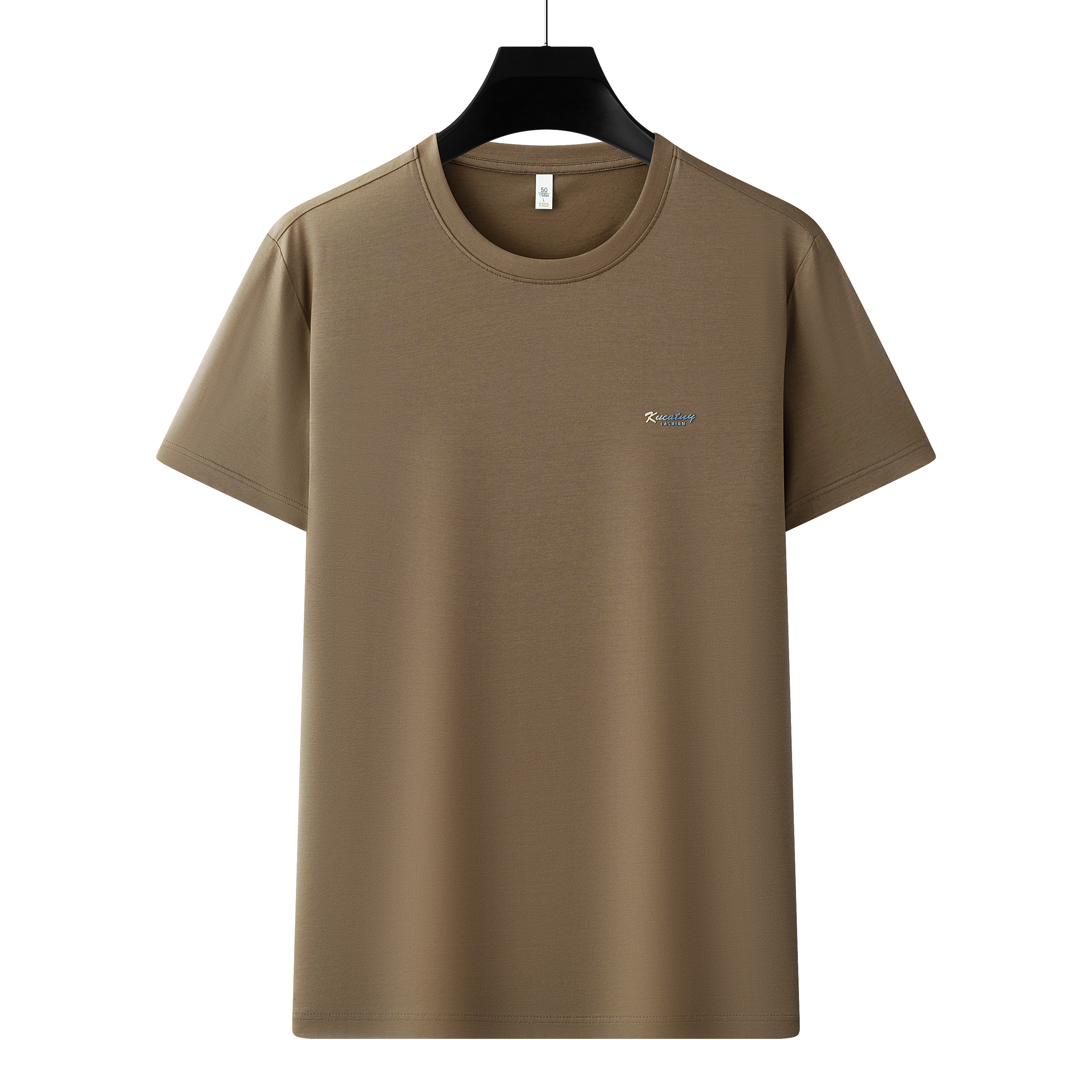 Men's Antibacterial Cooling Cotton T-Shirt - Summer Slim-Fit Round Neck Ice Silk Top | 6550