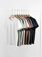 Men's Antibacterial Cooling Cotton T-Shirt - Summer Slim-Fit Round Neck Ice Silk Top | 6550