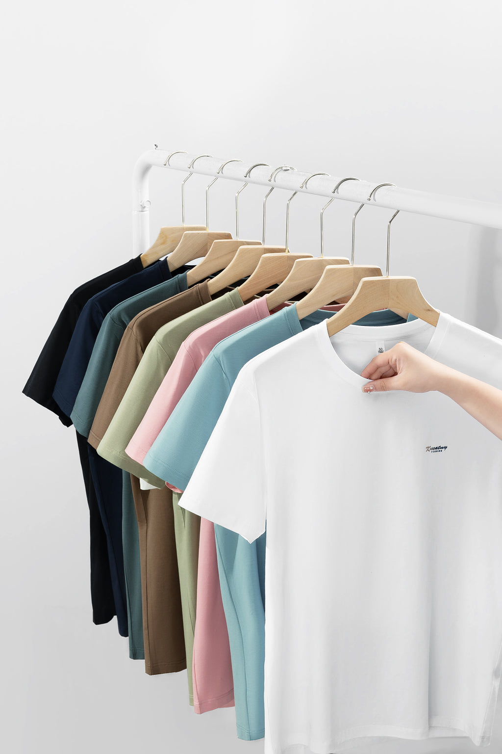 Men's Antibacterial Cooling Cotton T-Shirt - Summer Slim-Fit Round Neck Ice Silk Top | 6550