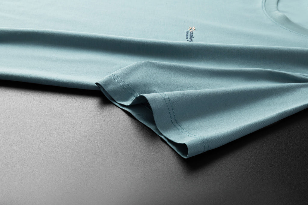 Men's Antibacterial Cooling Cotton T-Shirt - Summer Slim-Fit Round Neck Ice Silk Top | 6550