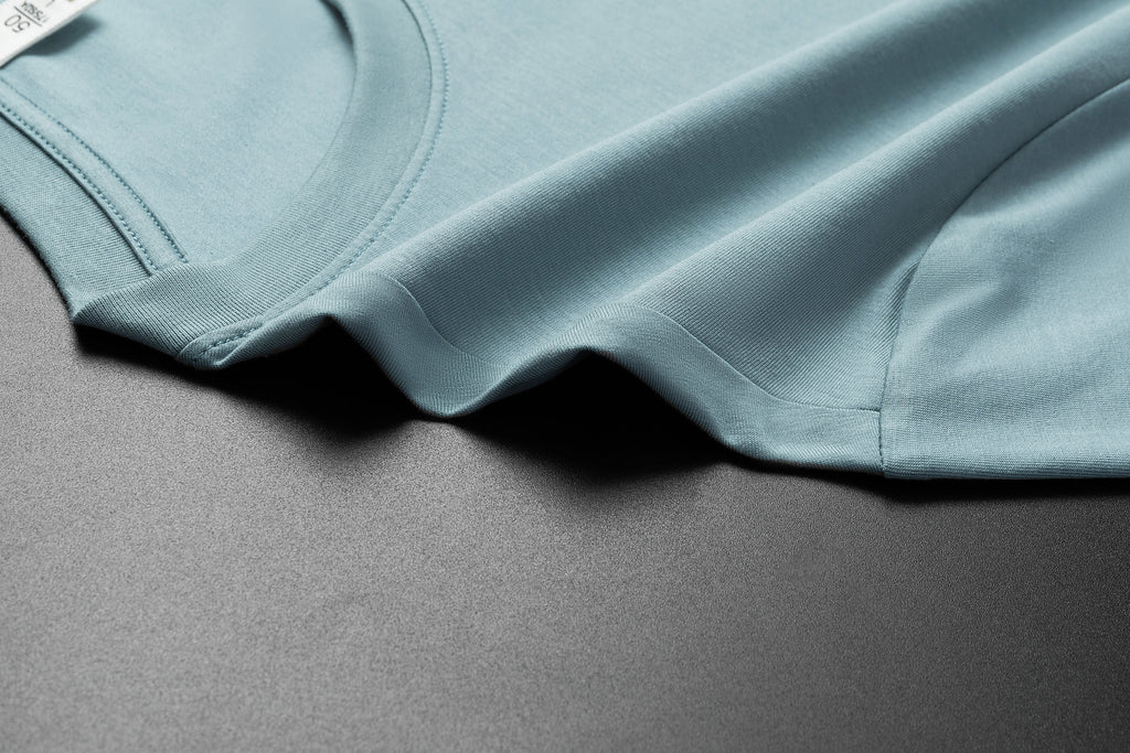 Men's Antibacterial Cooling Cotton T-Shirt - Summer Slim-Fit Round Neck Ice Silk Top | 6550