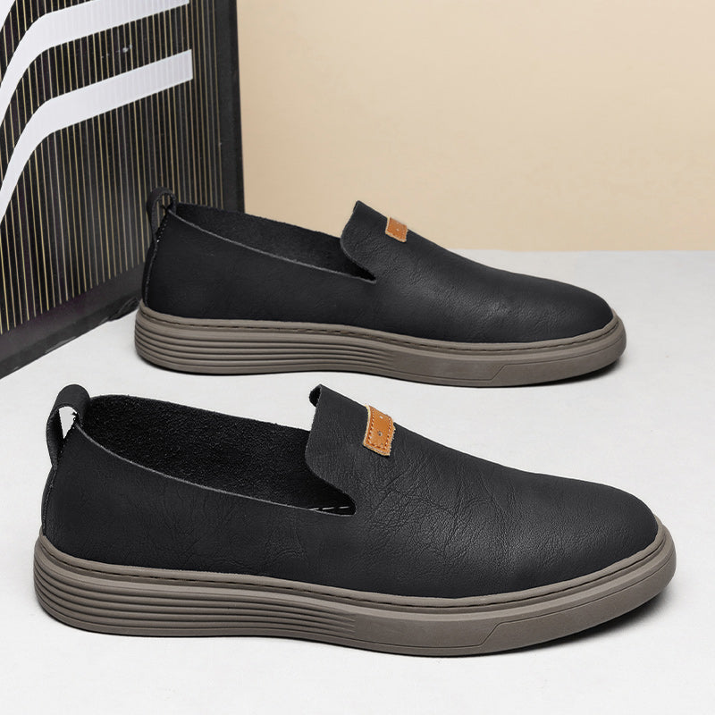 Scarpe da guida in pelle da uomo alla moda Scarpe casual in pelle Mocassini slip-on | 23004 