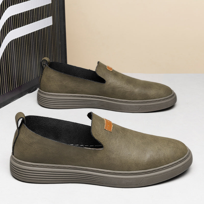 Scarpe da guida in pelle da uomo alla moda Scarpe casual in pelle Mocassini slip-on | 23004 