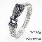 Men’s Viking Animal Bracelet Wolf, Eagle, Snake Stainless Steel Bracelet | KB179515-MZOZ