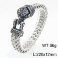 Men’s Viking Animal Bracelet Wolf, Eagle, Snake Stainless Steel Bracelet | KB179515-MZOZ