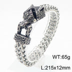 Men’s Viking Animal Bracelet Wolf, Eagle, Snake Stainless Steel Bracelet | KB179515-MZOZ