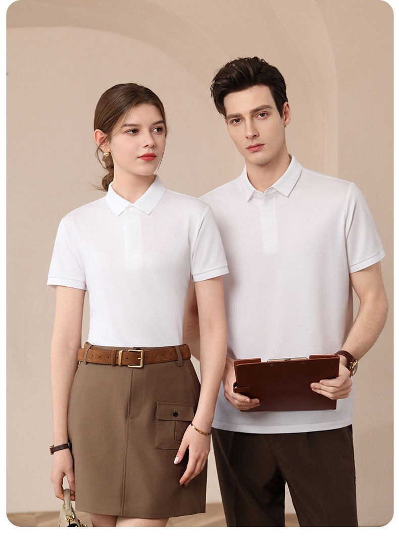 Premium Silk-Blend Polo Shirt for Men & Women – Antibacterial, Hidden Buttons, Lightweight Summer 2025 Style | L11-8318