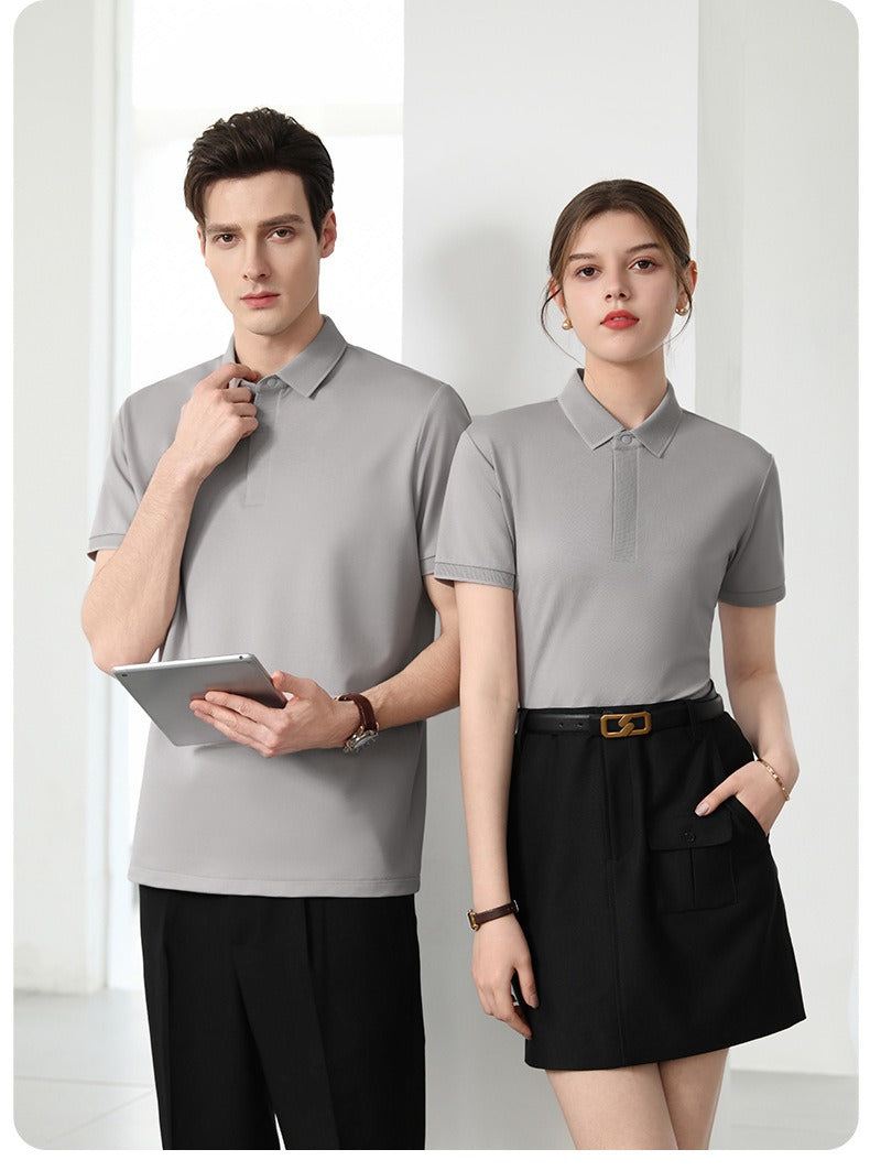 Premium Silk-Blend Polo Shirt for Men & Women – Antibacterial, Hidden Buttons, Lightweight Summer 2025 Style | L11-8318