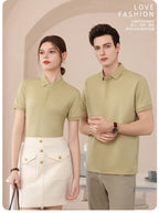 Premium Silk-Blend Polo Shirt for Men & Women – Antibacterial, Hidden Buttons, Lightweight Summer 2025 Style | L11-8318