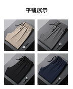 Men’s Quick-Dry Ice Silk Summer Jogger Pants | Lightweight Breathable Straight-Leg Active Trousers | L19-6601