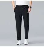 Men’s Quick-Dry Ice Silk Summer Jogger Pants | Lightweight Breathable Straight-Leg Active Trousers | L19-6601