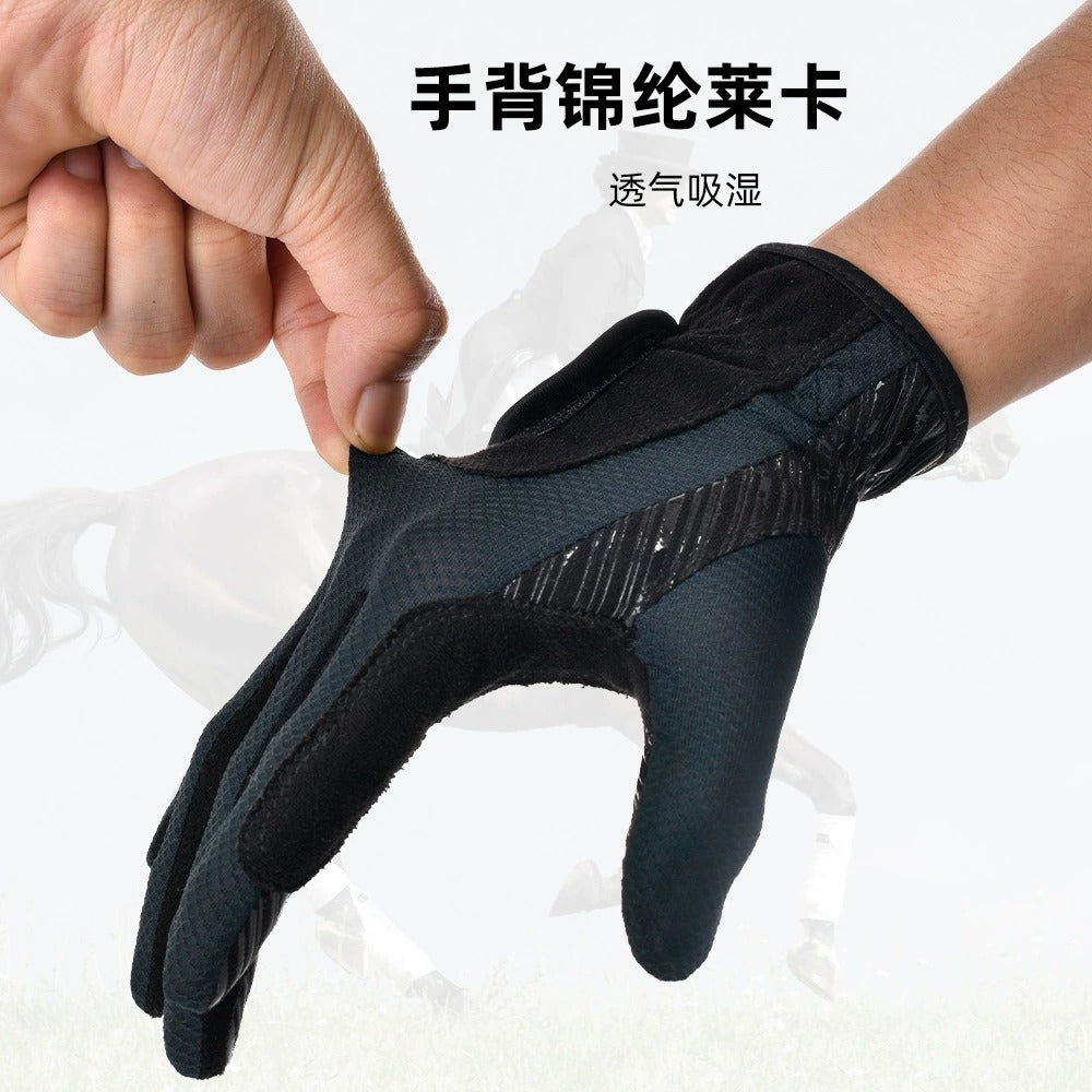 Boodun Equestrian Gloves – Anti-Slip Full Finger Riding Polo Gloves | L221727
