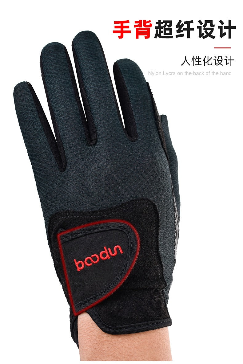 Boodun Equestrian Gloves – Anti-Slip Full Finger Riding Polo Gloves | L221727