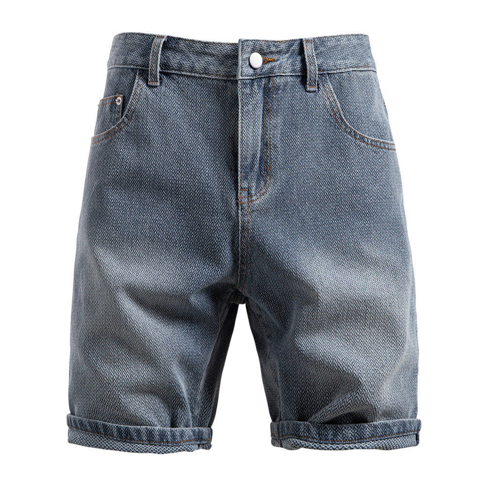 Men's Vintage Straight-Leg Denim Shorts - 2025 Summer Mid-Thigh Casual Jeans Shorts | ST0018