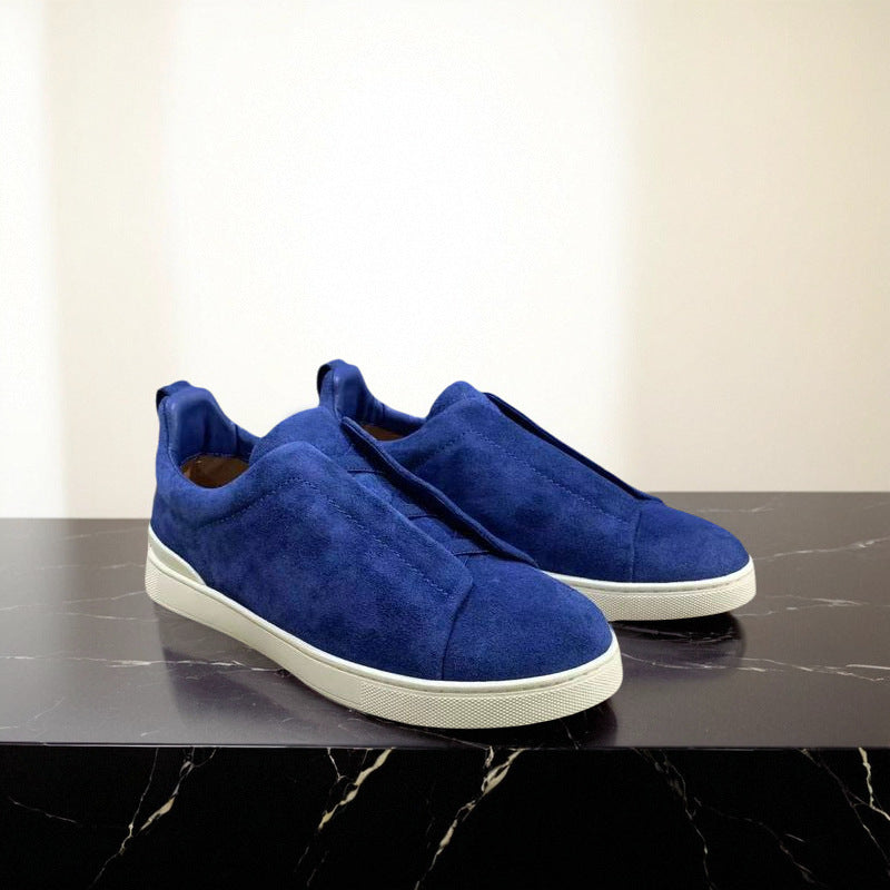 New Genia Men's Slip-On Loafers | Genuine Leather Luxury Sneakers with Sheepskin Lining | Premium Casual Driving Shoes | 6188