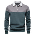 Men's Long Sleeve Polo Collar Sweatshirt - 2025 Spring Casual Streetwear Top | HD3006