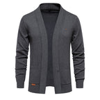 Men’s Urban Style V-Neck Cardigan – High-Quality Cotton Knit Sweater | M506