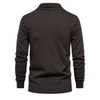 Men’s Urban Style V-Neck Cardigan – High-Quality Cotton Knit Sweater | M506