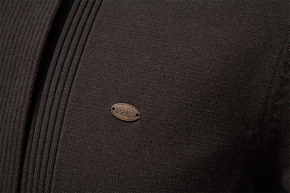 Men’s Urban Style V-Neck Cardigan – High-Quality Cotton Knit Sweater | M506