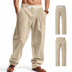 Men’s Relaxed Fit Linen Cargo Pants | Breathable Summer Wear Trousers | MGTZ-6