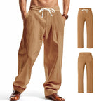 Men’s Relaxed Fit Linen Cargo Pants | Breathable Summer Wear Trousers | MGTZ-6