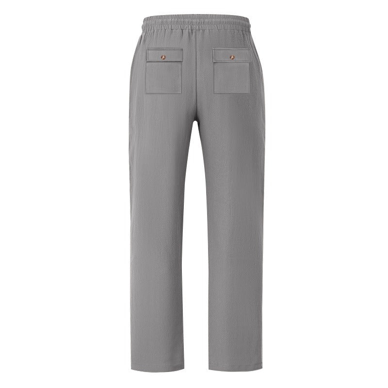 Men’s Relaxed Fit Linen Cargo Pants | Breathable Summer Wear Trousers | MGTZ-6