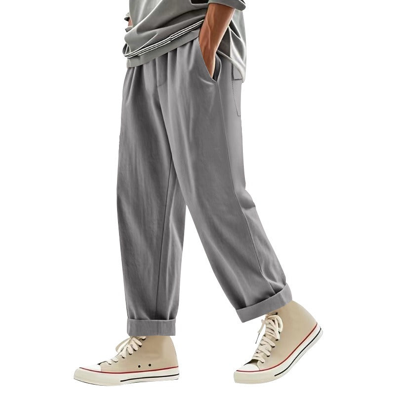 Men’s Relaxed Fit Linen Cargo Pants | Breathable Summer Wear Trousers | MGTZ-6