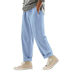 Men’s Relaxed Fit Linen Cargo Pants | Breathable Summer Wear Trousers | MGTZ-6