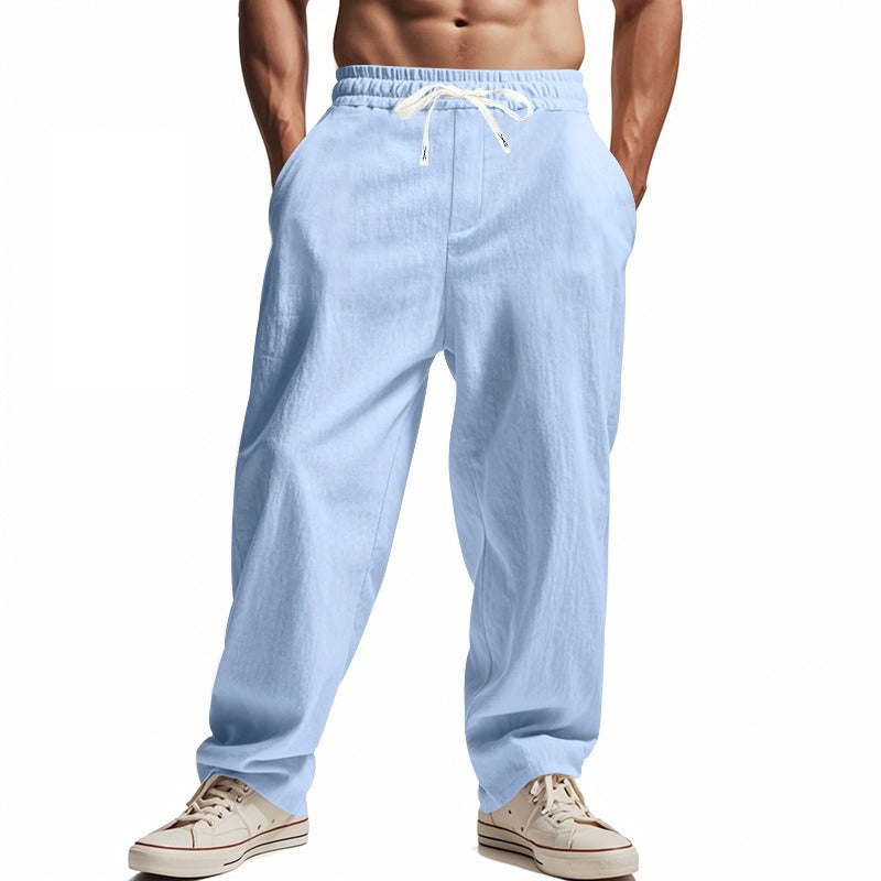 Men’s Relaxed Fit Linen Cargo Pants | Breathable Summer Wear Trousers | MGTZ-6