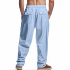 Men’s Relaxed Fit Linen Cargo Pants | Breathable Summer Wear Trousers | MGTZ-6