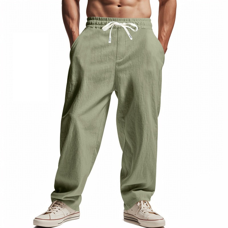 Men’s Relaxed Fit Linen Cargo Pants | Breathable Summer Wear Trousers | MGTZ-6