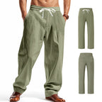 Men’s Relaxed Fit Linen Cargo Pants | Breathable Summer Wear Trousers | MGTZ-6