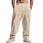 Men’s Relaxed Fit Linen Cargo Pants | Breathable Summer Wear Trousers | MGTZ-6
