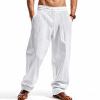 Men’s Relaxed Fit Linen Cargo Pants | Breathable Summer Wear Trousers | MGTZ-6