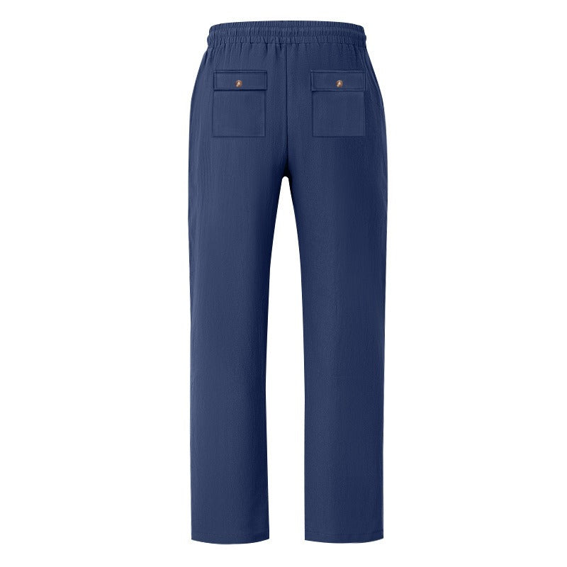 Men’s Relaxed Fit Linen Cargo Pants | Breathable Summer Wear Trousers | MGTZ-6