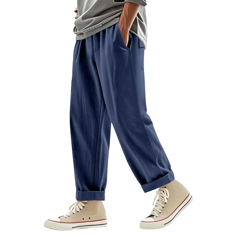 Men’s Relaxed Fit Linen Cargo Pants | Breathable Summer Wear Trousers | MGTZ-6