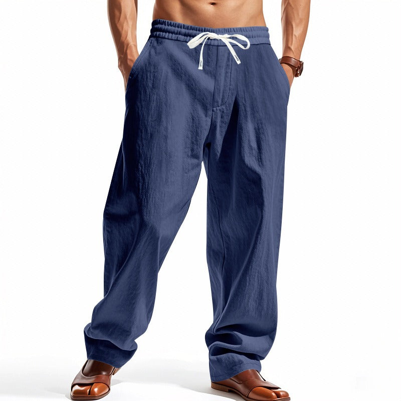 Men’s Relaxed Fit Linen Cargo Pants | Breathable Summer Wear Trousers | MGTZ-6