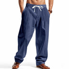 Men’s Relaxed Fit Linen Cargo Pants | Breathable Summer Wear Trousers | MGTZ-6