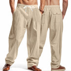 Men’s Relaxed Fit Linen Cargo Pants | Breathable Summer Wear Trousers | MGTZ-6