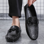 Men’s Leather Loafers – Classic Driving Moccasins with Anti-Slip Sole | 0063