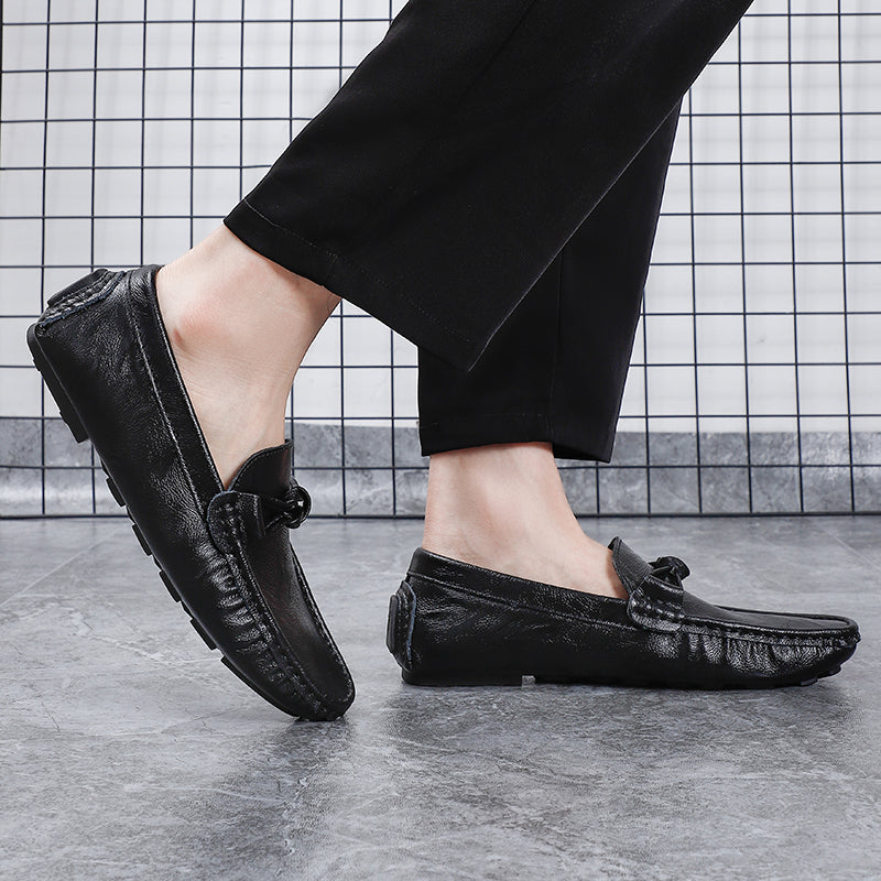 Men’s Leather Loafers – Classic Driving Moccasins with Anti-Slip Sole | 0063