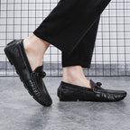 Men’s Leather Loafers – Classic Driving Moccasins with Anti-Slip Sole | 0063