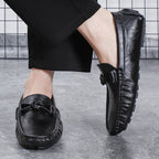 Men’s Leather Loafers – Classic Driving Moccasins with Anti-Slip Sole | 0063