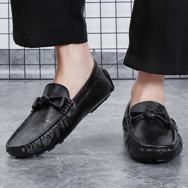 Men’s Leather Loafers – Classic Driving Moccasins with Anti-Slip Sole | 0063